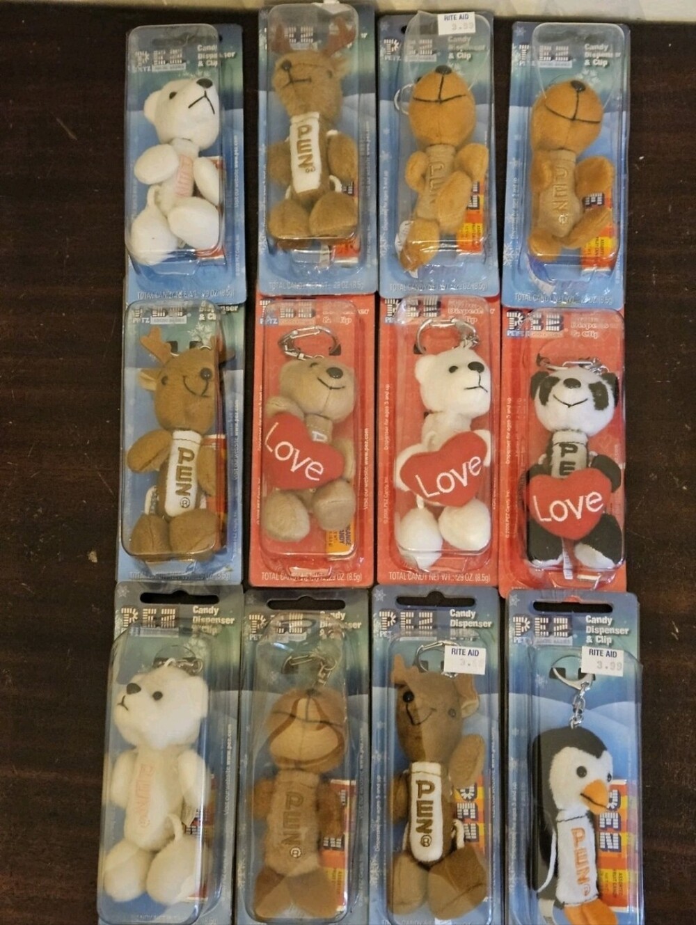 PEZ PETZ Cuddle Cubs LOVE & Arctic Animals Lot. 12 Pieces. New. 2009